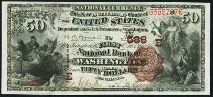 1882 $50 Brown Back - Front