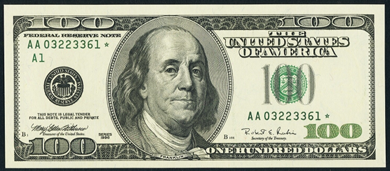 one hundred dollar bill worth money
