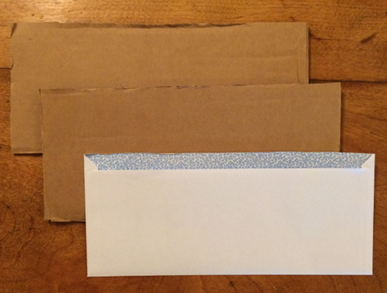How to Pack - Cut 2 pieces cardboard to size of envelope