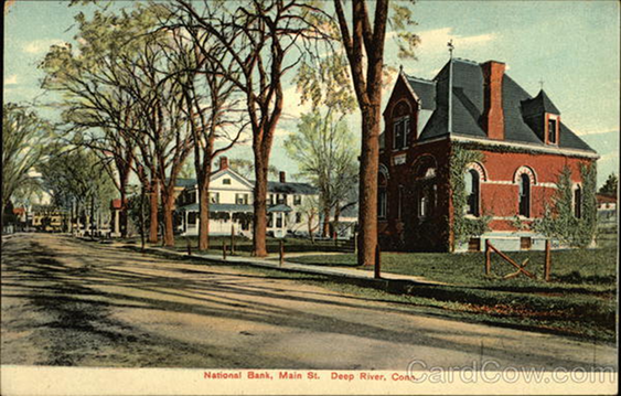 Deep River National Bank Original Building, from postcard.